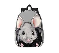 XZDZWK Stylish and Versatile 15 InchGrey rat Bag with Adjustable Shoulder Strap for Daily School Office and Weekend Travel