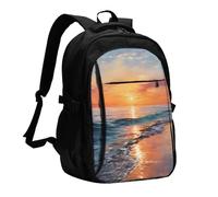 XZDZWK The Sea At Low Tide Versatile Travel Backpack Light Simple Independent Compartment Large Capacity Multi-pocket
