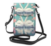 XZDZWK The swan in love Lightweight Anti-Theft Messenger Bag Small Wear-Resistant Portable and Practical for Travel and Daily Use
