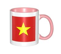 XZDZWK Vietnamese Flag Classic Mug Stylish Durable and Pink Fade-Resistant Suitable for Home Office and Restaurant Use