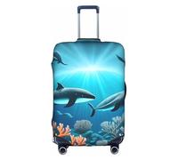 XZDZWK Whales Under The sea Suitcase Covers M Scratch Proof and Dust Proof with Personalized Design for Travel Business and Outdoor Use