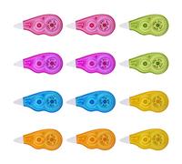 Xzeemo 12PCS Correction Tape, Mini Pocket Mouse, 4m x 5mm Correction Mouse, Easy Correct Correction Tape Roller, Mouse Correction Tape, Correction Tape for School Office Home Kids Students