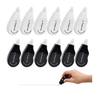 Xzeemo 12PCS Mini Pocket Correction Tape, 4m x 5mm Mouse Roller, Easy Correct for School Office Kids Students (Black-White)