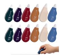 Xzeemo 12PCS Mini Pocket Correction Tape Mouse, 4m x 5mm Easy Correct Roller for School Office Kids Students (Colorful-b)