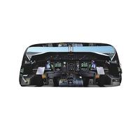Xzeit Airplane Cockpit (2) Pencil Case Pen Box Zipper Pencil Bags Leather Pencil Pouch for Boys and Girls