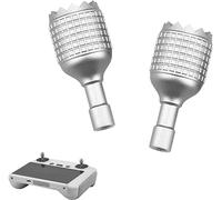 XZEIT RC Mini 3 Pro Joystick Aluminum Alloy Rocker Remote Controller Extension Sticks for RC (Mini 3 Pro Controller with Screen) Drone Accessories 2 Pcs, Silver