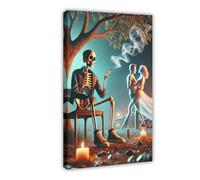 XZGTHYTYUY A Dance Among Ghosts Skeletons And Spirits Accompany Each Other, Immersed in The Mist of Time Canvas Poster Bedroom Decor Landscape Office Room Decor Gift 20x30inch(50x75cm)