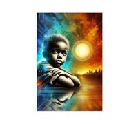 XZGTHYTYUY A Glimpse of Hope A Child’s Silent Strength Canvas Poster Wall Art Decor Print Picture Paintings for Living Room Bedroom Decoration 20x30inch(50x75cm)