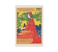 XZGTHYTYUY Antique ART NOUVEAU POSTER - Quartier Latin Fine Art Canvas Poster Bedroom Decor Landscape Office Room Decor Gift 12x18inch(30x45cm)