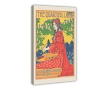 XZGTHYTYUY Antique ART NOUVEAU POSTER - Quartier Latin Fine Art Canvas Poster Bedroom Decor Landscape Office Room Decor Gift 08x12inch(20x30cm)