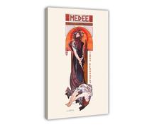 XZGTHYTYUY ANTIQUE MUCHA PRINT - Theatre De La Renaissance, Art Nouveau Canvas Poster Wall Art Decor Print Picture Paintings for Living Room Bedroom Decoration 24x36inch(60x90cm)