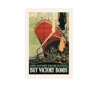 XZGTHYTYUY CANADIAN WWI POSTER - Canadian Victory Bond Poster Canvas Poster Bedroom Decor Landscape Office Room Decor Gift 20x30inch(50x75cm)