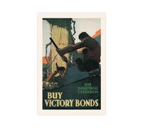 XZGTHYTYUY CANADIAN WWI POSTER - Vintage Canadian Victory Bond Poster Canvas Poster Wall Art Decor Print Picture Paintings for Living Room Bedroom Decoration 08x12inch(20x30cm)
