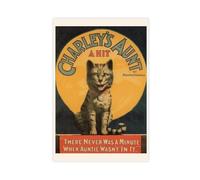 XZGTHYTYUY CHARLY'S AUNT poster - Drama art - Cat, canvas 24x36inch(60x90cm)