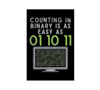 XZGTHYTYUY Counting In Binary Is As Indoor Art Wall Picture Canvas Poster Wall Art Decor Print Picture Paintings for Living Room Bedroom Decoration 24x36inch(60x90cm)