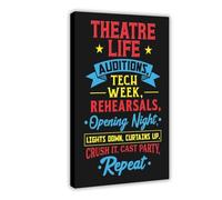 XZGTHYTYUY Funny Theater Life For Act Indoor Art Wall Picture Canvas Poster Wall Art Decor Print Picture Paintings for Living Room Bedroom Decoration 12x18inch(30x45cm)