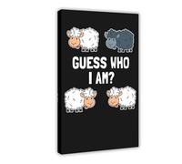 XZGTHYTYUY Guess Who I Am Interior Art Hanging Picture Canvas Poster Wall Art Decor Print Picture Paintings for Living Room Bedroom Decoration 12x18inch(30x45cm)