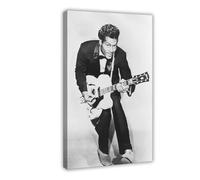 XZGTHYTYUY Legendary Singer Rock Star Chuck Berry Canvas Poster Wall Art Decor Print Picture Paintings for Living Room Bedroom Decoration 12x18inch(30x45cm)