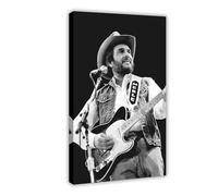 XZGTHYTYUY Legendary Soul Singer Merle Haggard Canvas Poster Wall Art Decor Print Picture Paintings for Living Room Bedroom Decoration 08x12inch(20x30cm)