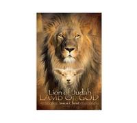 XZGTHYTYUY Lion of Judah Lamb of GOD Animal Poster Canvas Poster Bedroom Decor Landscape Office Room Decor Gift 08x12inch(20x30cm)