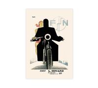XZGTHYTYUY Vintage Art Deco Giclee Poster Print MOTORCYCLE PARIS DECOR - 副本 Canvas Poster Wall Art Decor Print Picture Paintings for Living Room Bedroom Decoration 16x24inch(40x60cm)