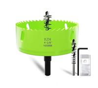 XZH 105mm Bi-Metal Hole Saw Kit with Arbor & Pilot Bit - Effortless Smooth Cutting for Wood, Plastic, Drywall & Thin Metal - Ideal for Downlight Installation & DIY Projects