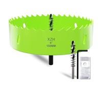 XZH 150mm Bi-Metal Hole Saw Kit with Arbor & Pilot Bit - Effortless Smooth Cutting for Wood, Plastic, Drywall & Thin Metal - Ideal for Downlight Installation & DIY Projects