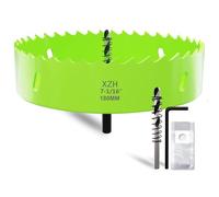 XZH 180mm Bi-Metal Hole Saw Kit with Arbor & Pilot Bit - Effortless Smooth Cutting for Wood, Plastic, Drywall & Thin Metal - Ideal for Downlight Installation & DIY Projects