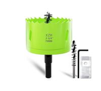 XZH 70mm Bi-Metal Hole Saw Kit with Arbor & Pilot Bit - Effortless Smooth Cutting for Wood, Plastic, Drywall & Thin Metal - Ideal for Downlight Installation & DIY Projects