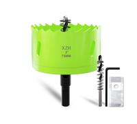 XZH 75mm Bi-Metal Hole Saw Kit with Arbor & Pilot Bit - Effortless Smooth Cutting for Wood, Plastic, Drywall & Thin Metal - Ideal for Downlight Installation & DIY Projects