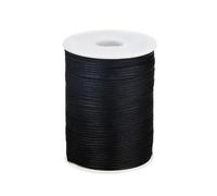 Xzhcy 2.5mm 110Yards Nylon Satin Cord Silky Braided Thread Beading String for DIY Crafts Friendship Bracelets Pendant Chinese Lucky Knotting Macrame Necklaces Jewelry Making (Black)