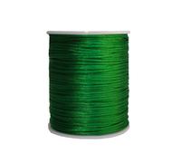Xzhcy 2mm 110 Yards Nylon Satin Cord Silky Braided Thread Beading String for DIY Crafts Friendship Bracelets Pendant Chinese Lucky Knotting Macrame Necklaces Jewelry Making (Grass Green)