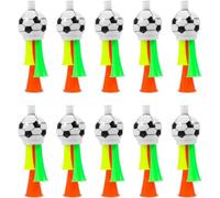 XzhixiangKing 10Pcs Stadium Horn, Mini Air Horn Plastic Loud Noise Maker, for Sporting Events Soccer Football Carnival Party, 13.5cm (Random Color)