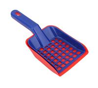 XzhixiangKing Cat Litter Scooper Sieve Set, Non Stick Scoop with Holder, Cat Handy Sand Sifter Poop Sieve Cleaning Tool, Red and Blue