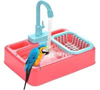 XzhixiangKing Pet Parrots Bird Bathtub, Bird Feeder Pet Pool Swimming Pool Toy, for Bird Parrot, Small Pet (Color C)