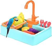 XzhixiangKing Pet Parrots Bird Bathtub, Bird Feeder Pet Pool Swimming Pool Toy, for Bird Parrot, Small Pet (Color A)