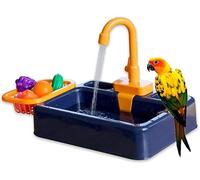 XzhixiangKing Pet Parrots Bird Bathtub, Bird Feeder Pet Pool Swimming Pool Toy, for Bird Parrot, Small Pet (Color B)