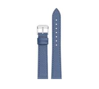 Xzhomfm 10-22mm Colorful Lizard Pattern Waterproof Cow Leather Watch Strap with Silver Pin Buckle, Blue, 22mm
