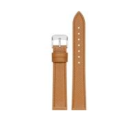 Xzhomfm 10-22mm Colorful Lizard Pattern Waterproof Cow Leather Watch Strap with Silver Pin Buckle, Brown, 22mm