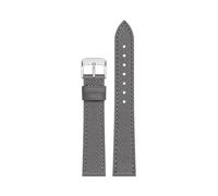 Xzhomfm 10-22mm Colorful Lizard Pattern Waterproof Cow Leather Watch Strap with Silver Pin Buckle, Grey, 20mm
