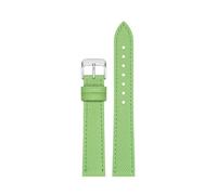 Xzhomfm 10-22mm Colorful Lizard Pattern Waterproof Cow Leather Watch Strap with Silver Pin Buckle, Light Green, 12mm