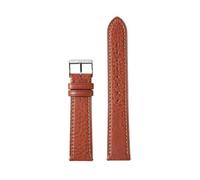 Xzhomfm 18-22mm Quick Release Italian Vegetable Tanned Leather Watch Strap, Brown, 20mm