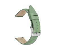 Xzhomfm 20-22mm Quick Release Vibrant Bright Color Cow Leather Strap for Smart Watches, Green, 22mm
