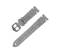 Xzhomfm 20-22mm Stitchless Thickened Suede Watch Strap with Quick Release Spring Bar, Grey, 20mm