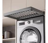 XZHWSZD Above Washing Machine Drying Rack Aluminium Alloy Hidden Pull Out Trousers Rack Drawer, Extendable Pants Rack Space Saving Organizer for Wardrobe, Length Adjustable