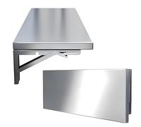 XZHWSZD Stainless Steel Folding Wall Shelf, Wall Mounted Shelves Commercial Serving Stand Shelves for Food Truck Trailer Windows Restaurant Kitchen Home Utility Room Garage,70x40cm/27.5x15.7in