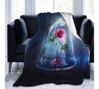XZHYMJ Premium Flannel Fleece Blanket- Beauty And Beast Rose Soft Warm Cozy Micro Blanket For Sofa Couch - 50X40 In