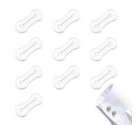 XZJDGBZA 10 Pcs Clear Silicone Cufflink Adapters for Men's Dress Shirts | Clear Invisible Silicone Cufflink Extenders, French Cuff & Button Down Shirts Compatible, Soft & Durable, Tool-Free Install