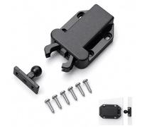 XZJDGBZA 2 Pack Push to Open Cabinet Catches, Black Touch Release Latches | Handleless Spring Loaded ABS Push Catches, Easy Screw Installation, Ideal for Cabinets, Wardrobes