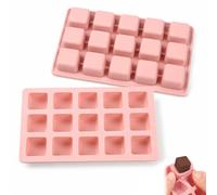 XZJDGBZA 2 Pcs Silicone Square Chocolate Moulds 2.7cm for Candy & Ice Cubes | Food-Grade Reusable Baking Moulds, Non-Stick Easy Release, for Jelly Caramel Resin, Oven Microwave Dishwasher Safe